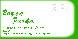 rozsa perka business card